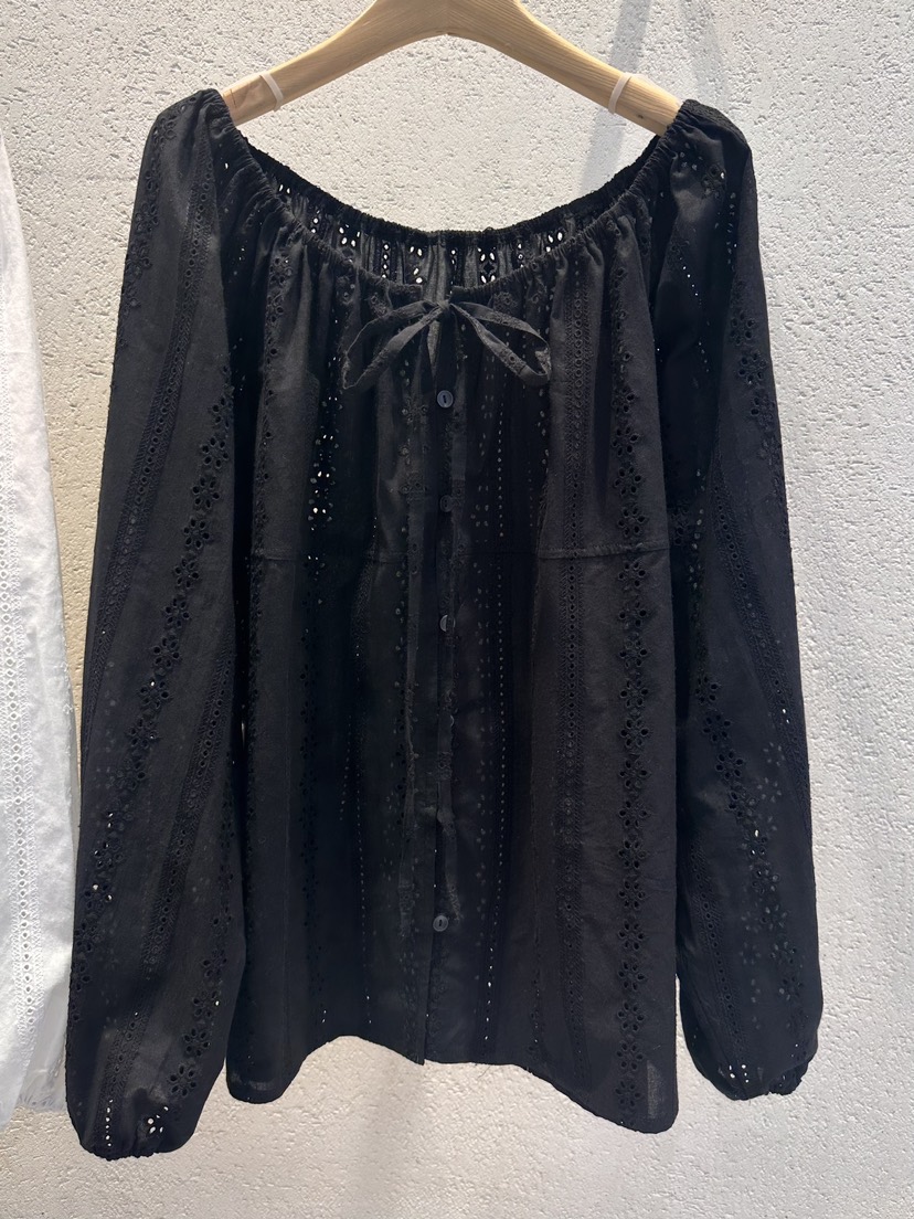 THE LINE-Q韓國代購女裝新品26夏季人氣襯衫蕾絲衫刺繡THE LINE-Q襯衫/蕾絲衫