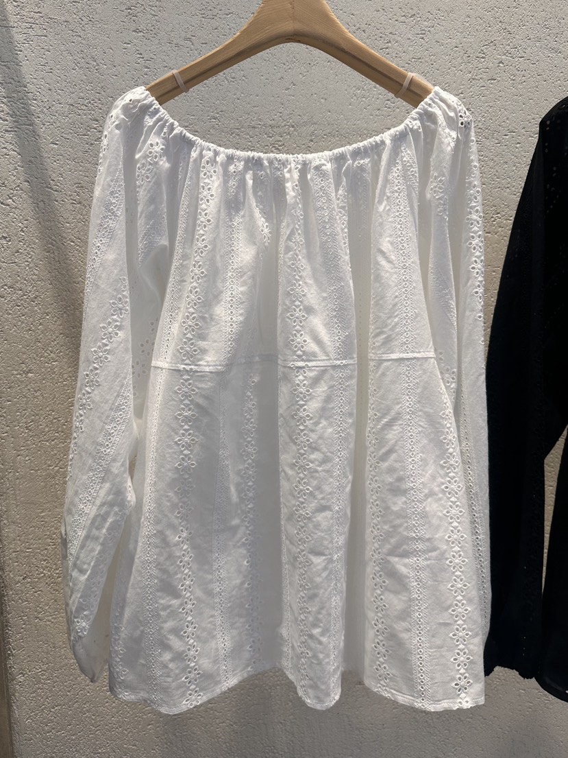 THE LINE-Q韓國代購女裝新品26夏季人氣襯衫蕾絲衫刺繡THE LINE-Q襯衫/蕾絲衫