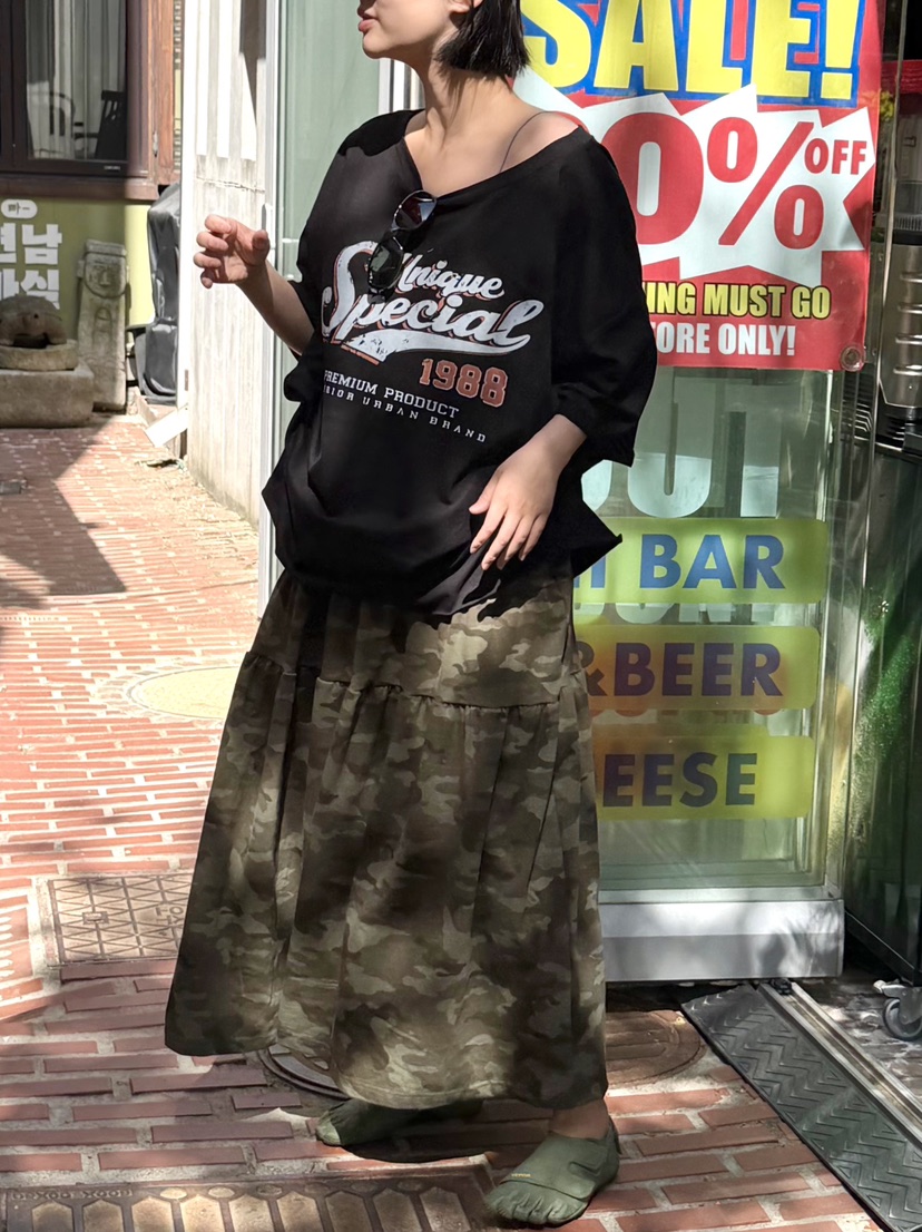 THE LINE-Q東大門代購女裝新款休閑推薦26春夏時尚長裙THE LINE-Q長裙