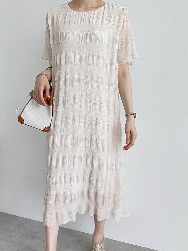 OLA韓國東大門直郵女裝新品時尚26春夏推薦休閑連衣裙含腰繩mellor/OLA連衣裙