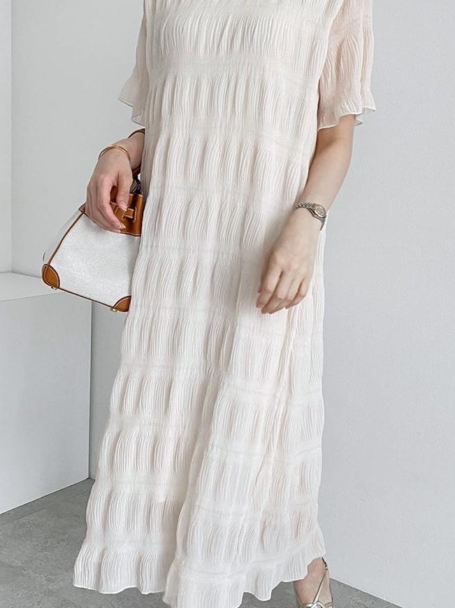 OLA韓國東大門直郵女裝新品時尚26春夏推薦休閑連衣裙含腰繩mellor/OLA連衣裙