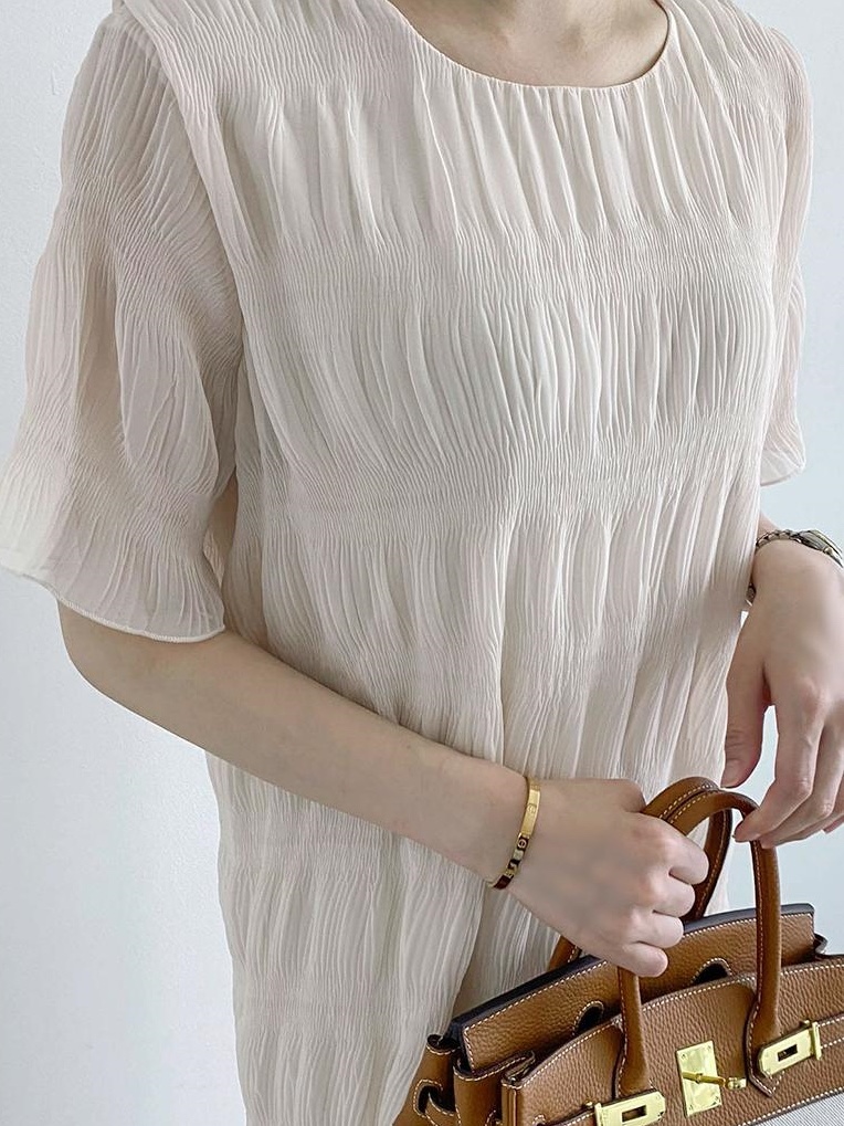 OLA韓國東大門直郵女裝新品時尚26春夏推薦休閑連衣裙含腰繩mellor/OLA連衣裙