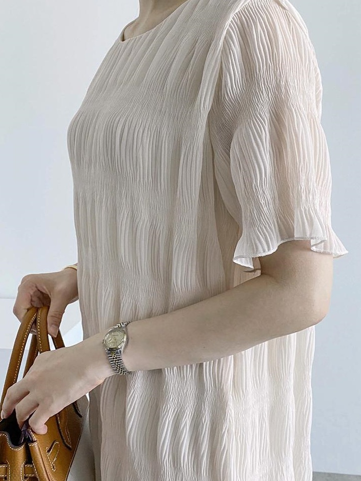 OLA韓國東大門直郵女裝新品時尚26春夏推薦休閑連衣裙含腰繩mellor/OLA連衣裙