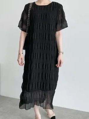 OLA韓國東大門直郵女裝新品時尚26春夏推薦休閑連衣裙含腰繩mellor/OLA連衣裙