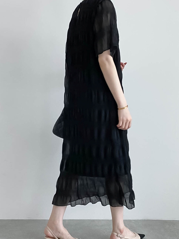 OLA韓國東大門直郵女裝新品時尚26春夏推薦休閑連衣裙含腰繩mellor/OLA連衣裙