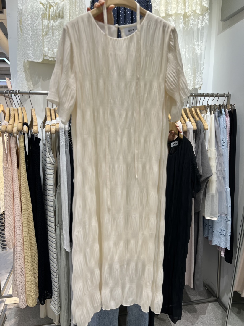 OLA韓國東大門直郵女裝新品時尚26春夏推薦休閑連衣裙含腰繩mellor/OLA連衣裙圖色1