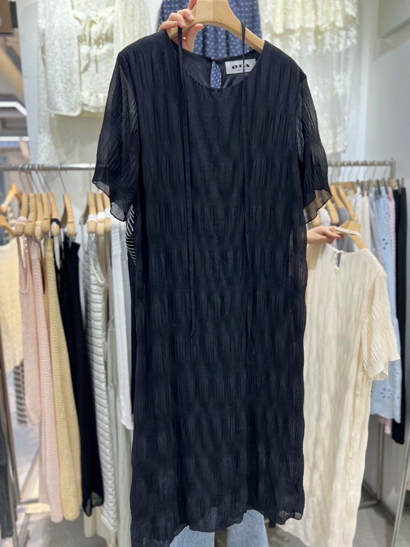 OLA韓國東大門直郵女裝新品時尚26春夏推薦休閑連衣裙含腰繩mellor/OLA連衣裙圖色2