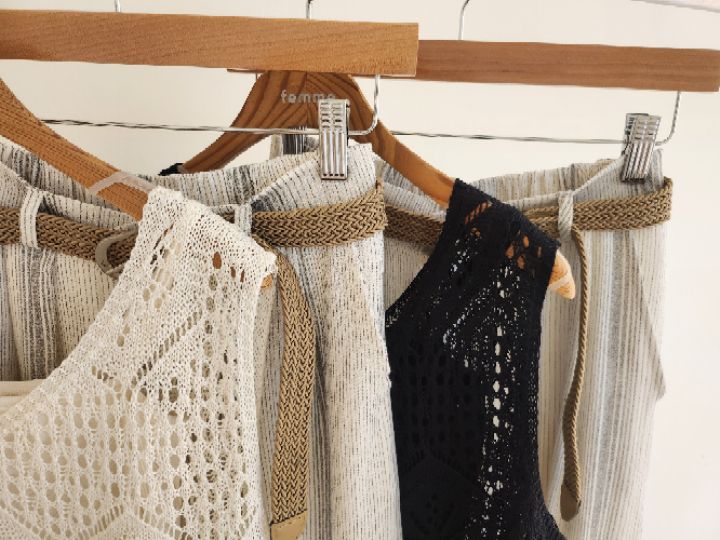 FEMME東大門實拍女士新款真品26春夏套裝不含腰帶套裝蕾絲條紋FEMME套裝