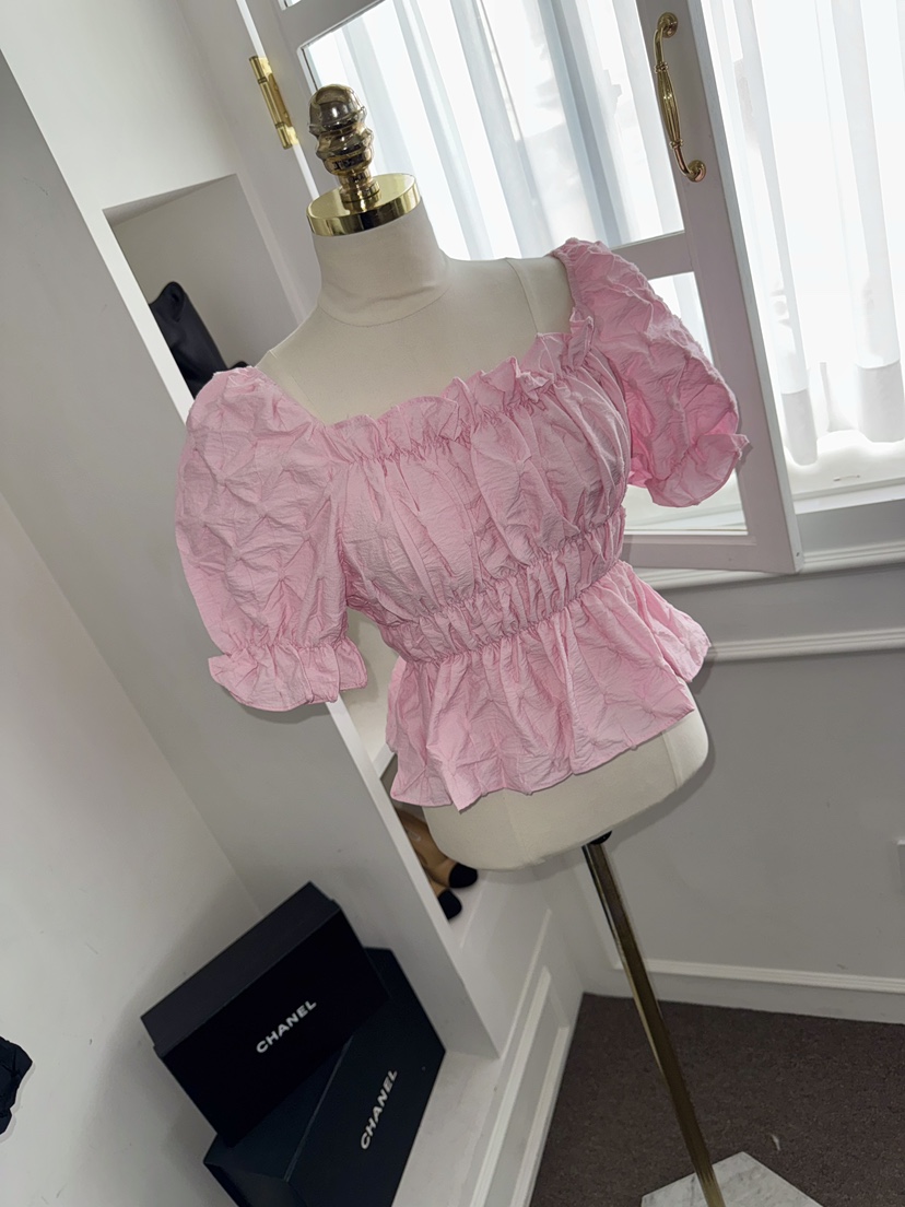 바츠韓國東大門代購女裝新品人氣時尚休閑26春夏襯衫蕾絲衫Vatz襯衫/蕾絲衫圖色1