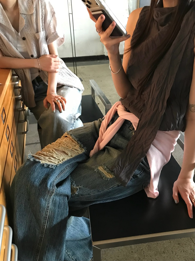 ESCHER東大門實拍韓國女士新品26夏季推薦時尚襯衫蕾絲衫ESCHER襯衫/蕾絲衫