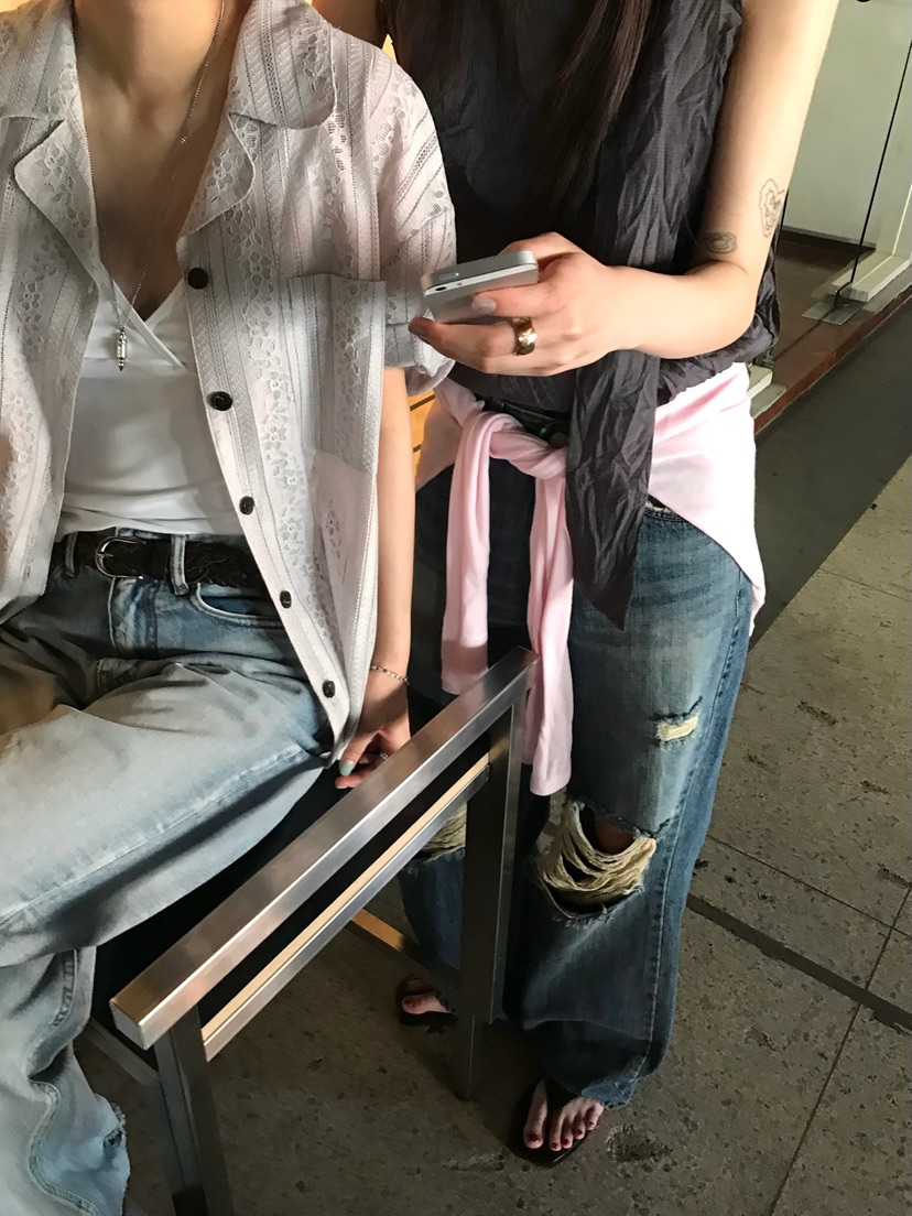 ESCHER東大門實拍韓國女士新品26夏季推薦時尚襯衫蕾絲衫ESCHER襯衫/蕾絲衫