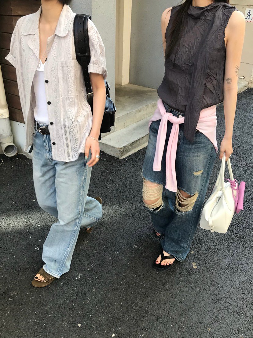 ESCHER東大門實拍韓國女士新品26夏季推薦時尚襯衫蕾絲衫ESCHER襯衫/蕾絲衫