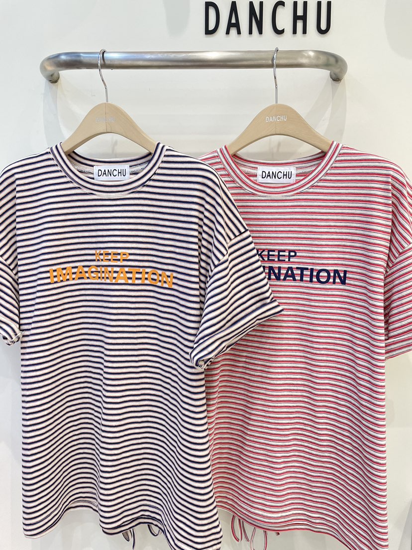 DANCHU韓國代購女士新款26春夏時尚熱賣職業真品人氣T恤條紋DANCHUT恤