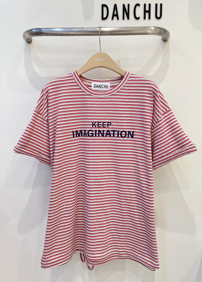 DANCHU韓國代購女士新款26春夏時尚熱賣職業真品人氣T恤條紋DANCHUT恤圖色2