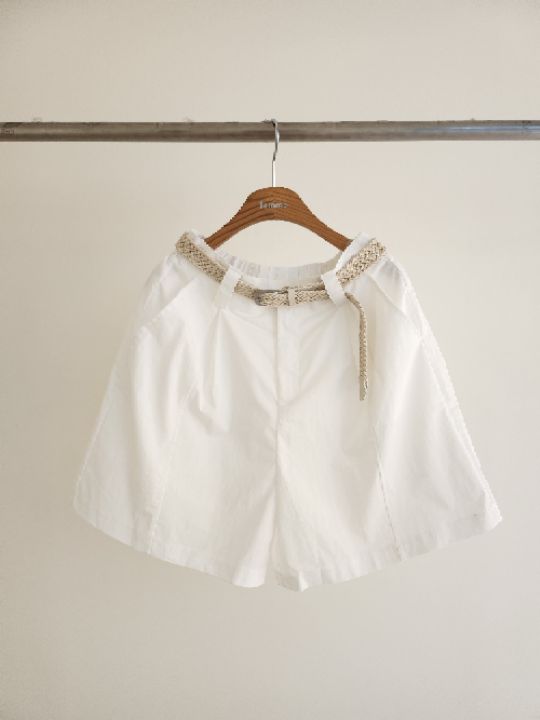 FEMME東大門實拍女裝新品人氣真品短褲麻花針織含腰帶褶裥FEMME短褲圖色2