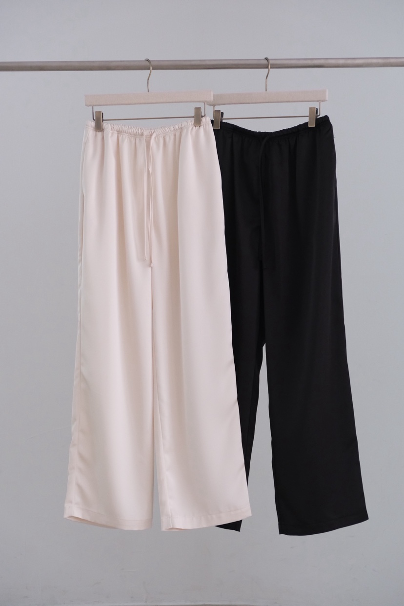 SORBET/FLAT WHITE東大門實拍韓國女士新品人氣休閑褲緞面SORBET/FLAT WHITE休閑褲