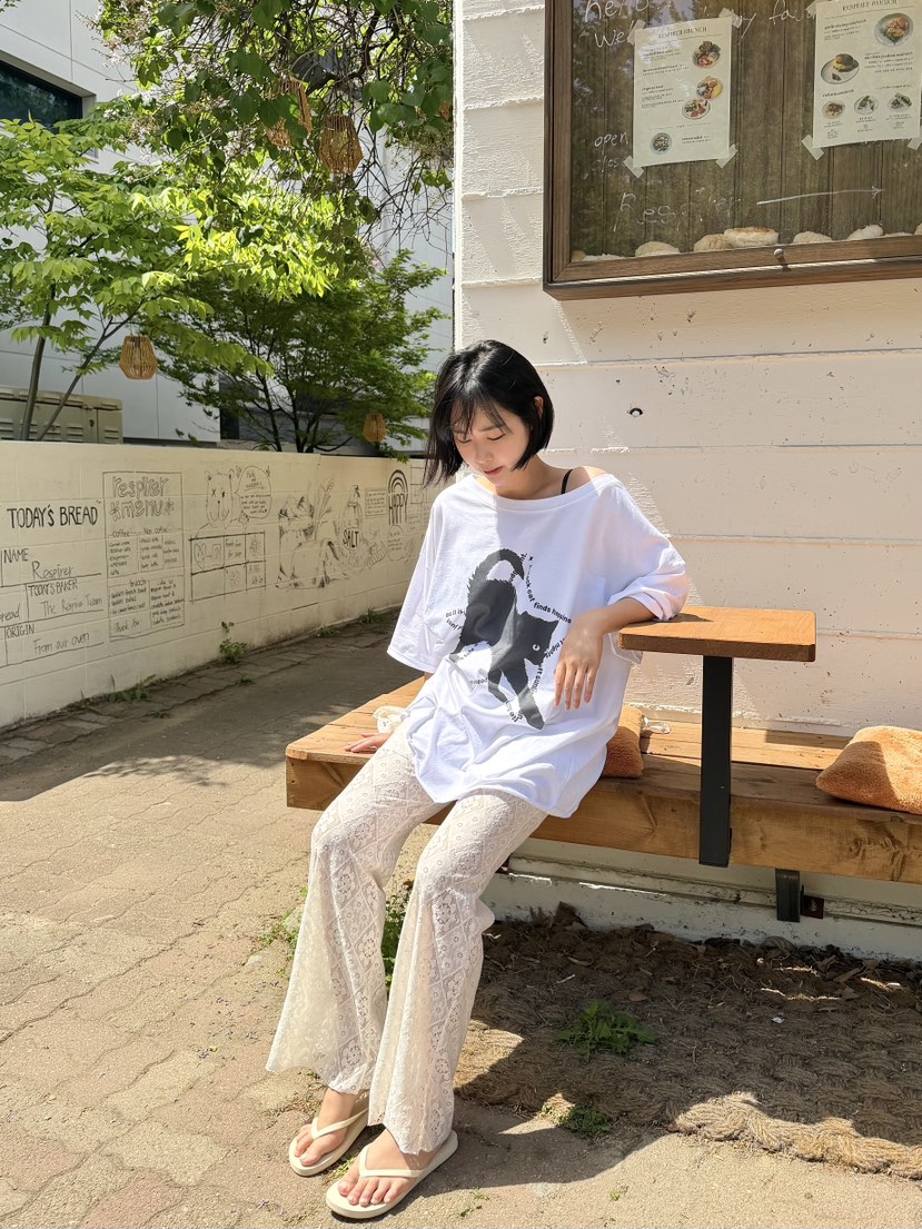 THE LINE-Q韓國東大門代購女裝新款推薦時尚休閑褲提花THE LINE-Q休閑褲