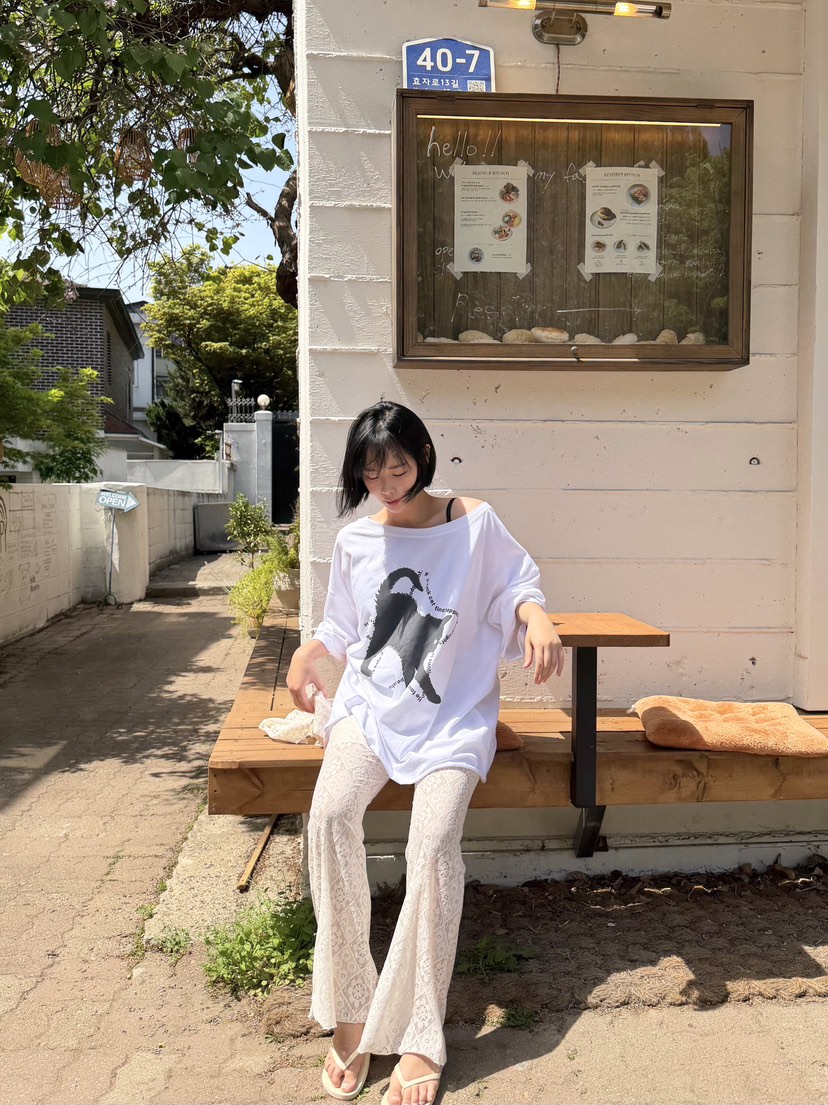 THE LINE-Q韓國東大門代購女裝新款推薦時尚休閑褲提花THE LINE-Q休閑褲