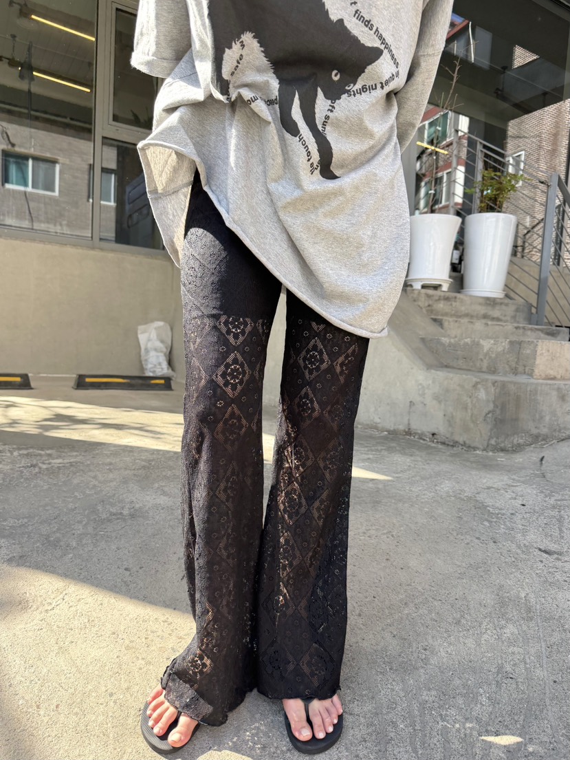 THE LINE-Q韓國東大門代購女裝新款推薦時尚休閑褲提花THE LINE-Q休閑褲圖色1