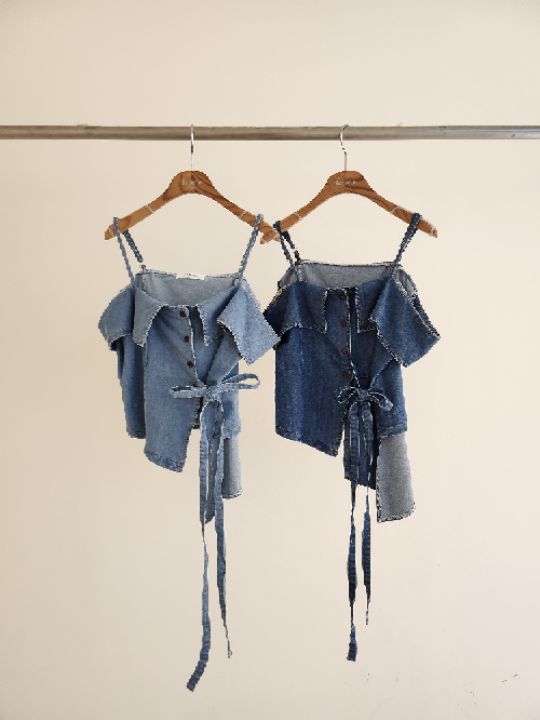 FEMME韓國東大門代購女士新品熱賣26春夏休閑推薦吊帶背心緞FEMME吊帶/背心