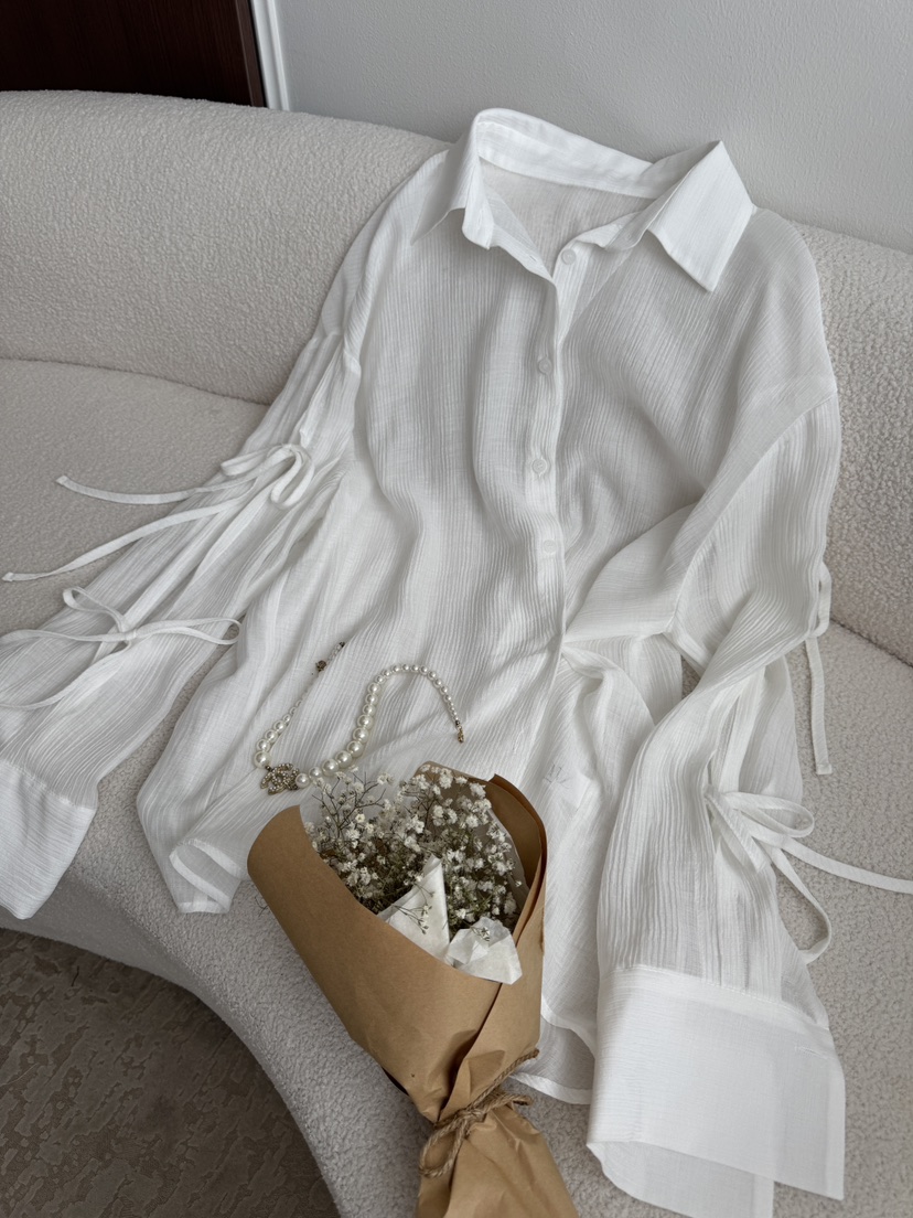 바츠東大門代購女士新款推薦時尚職業休閑襯衫蕾絲衫透明Vatz襯衫/蕾絲衫