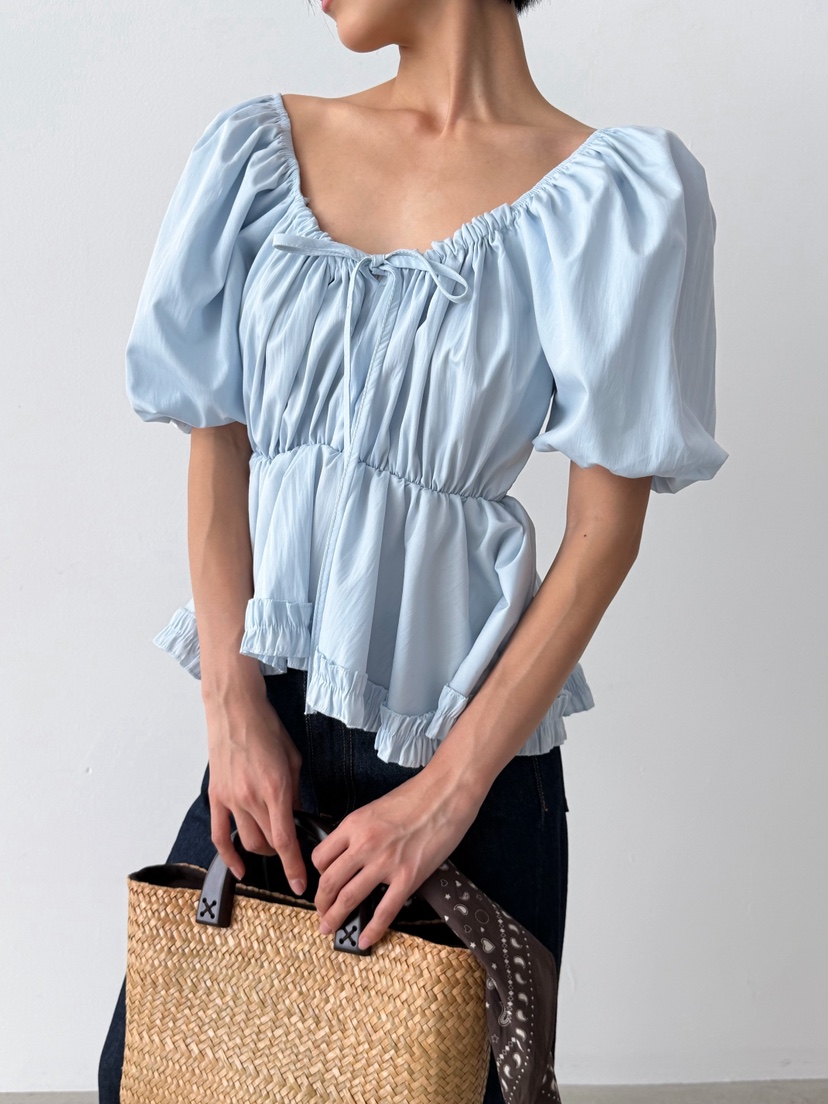 바츠韓國東大門直郵女裝新品26夏季熱賣推薦26春夏襯衫蕾絲衫Vatz襯衫/蕾絲衫