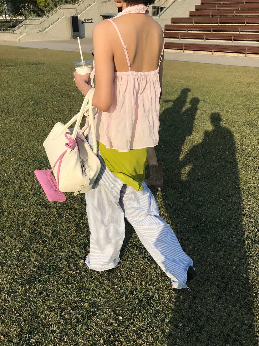 ESCHER韓國東大門代購女士新品人氣26春夏吊帶背心含脖帶ESCHER吊帶/背心