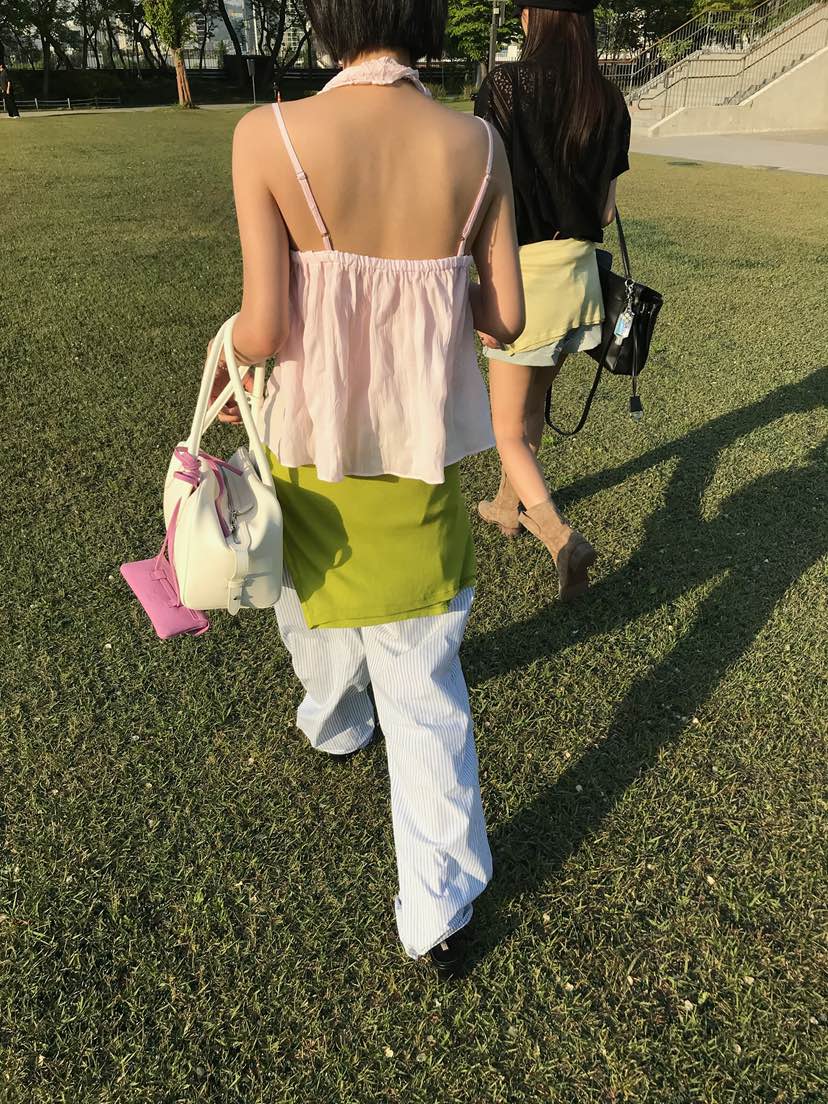 ESCHER韓國東大門代購女士新品人氣26春夏吊帶背心含脖帶ESCHER吊帶/背心