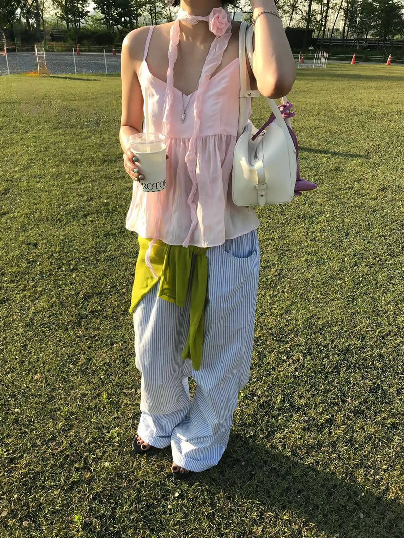 ESCHER韓國東大門代購女士新品人氣26春夏吊帶背心含脖帶ESCHER吊帶/背心