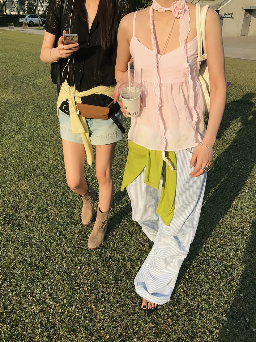 ESCHER韓國東大門代購女士新品人氣26春夏吊帶背心含脖帶ESCHER吊帶/背心