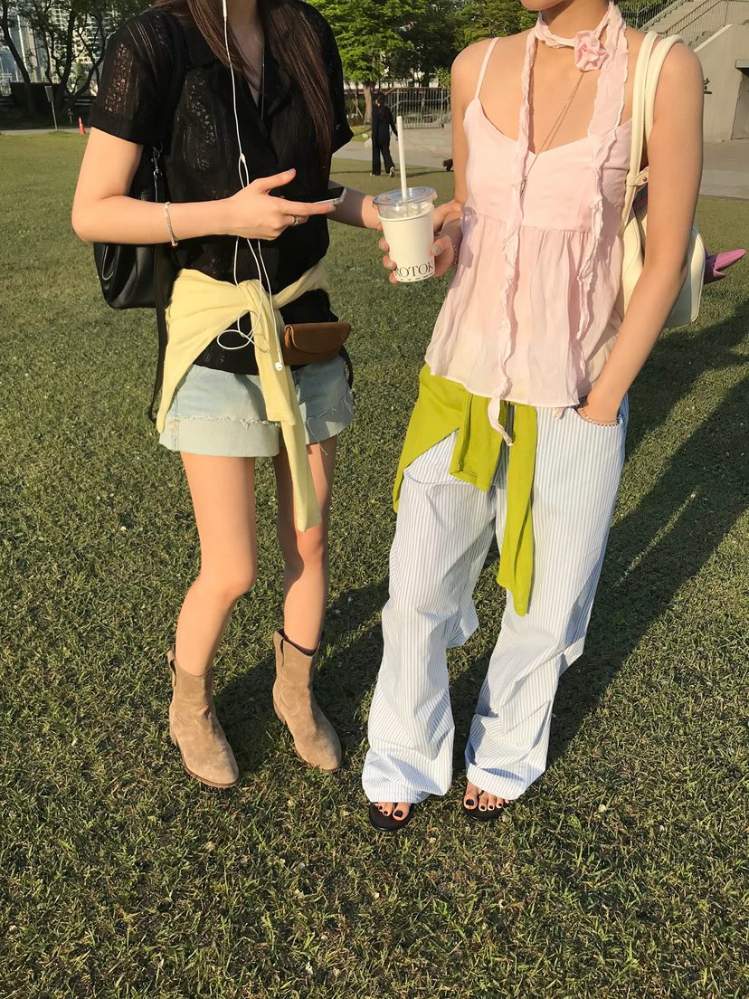 ESCHER韓國東大門代購女士新品人氣26春夏吊帶背心含脖帶ESCHER吊帶/背心