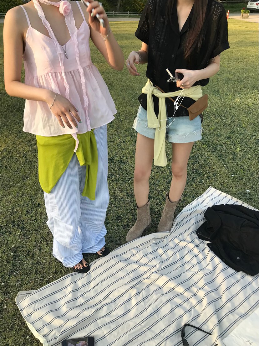 ESCHER韓國東大門代購女士新品人氣26春夏吊帶背心含脖帶ESCHER吊帶/背心