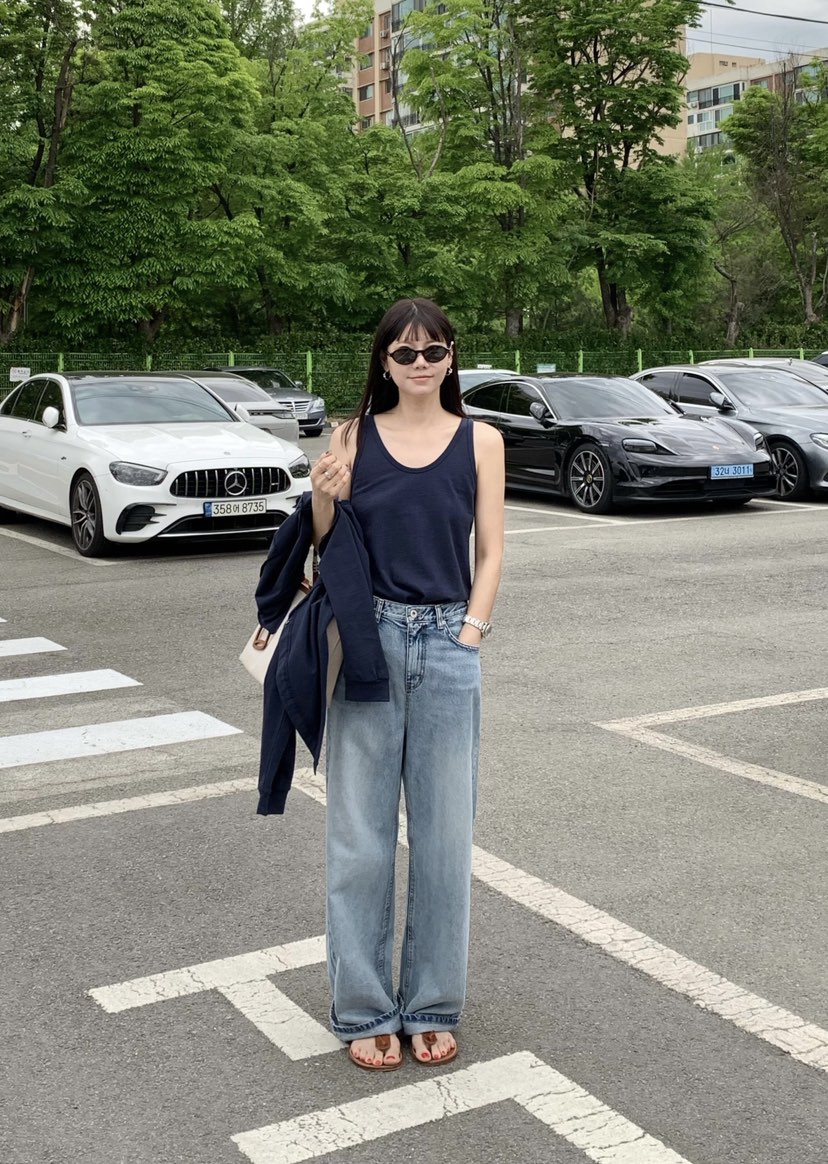 COURGETTE韓國直郵女士新品休閑人氣職業推薦26春夏牛仔褲COURGETTE牛仔褲