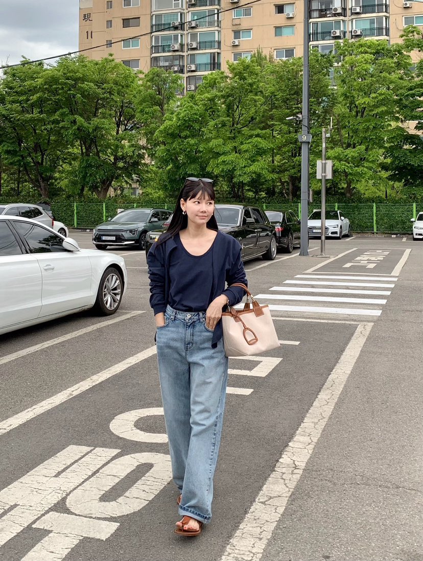 COURGETTE韓國直郵女士新品休閑人氣職業推薦26春夏牛仔褲COURGETTE牛仔褲