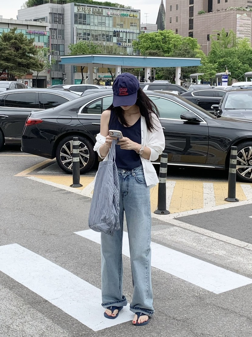 COURGETTE韓國直郵女士新品休閑人氣職業推薦26春夏牛仔褲COURGETTE牛仔褲