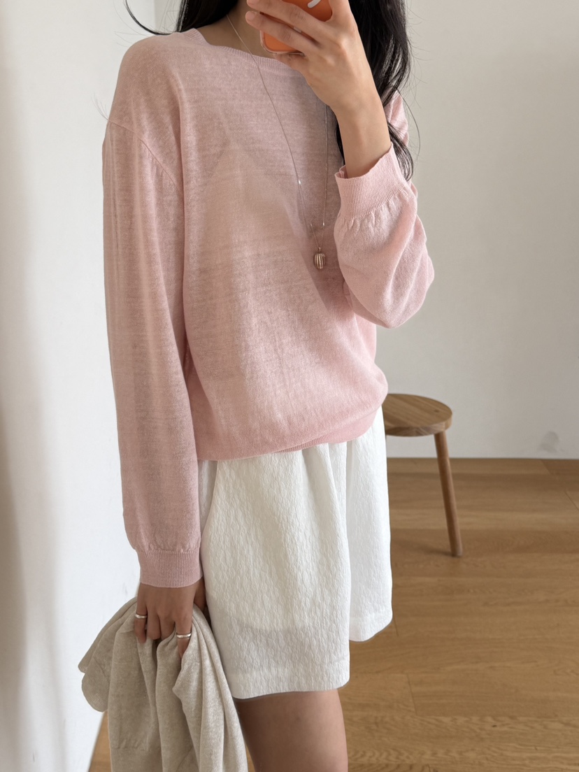 AMY GRACE-A東大門實拍女裝新款時尚熱賣推薦針織衫亞麻AMY GRACE-A針織衫