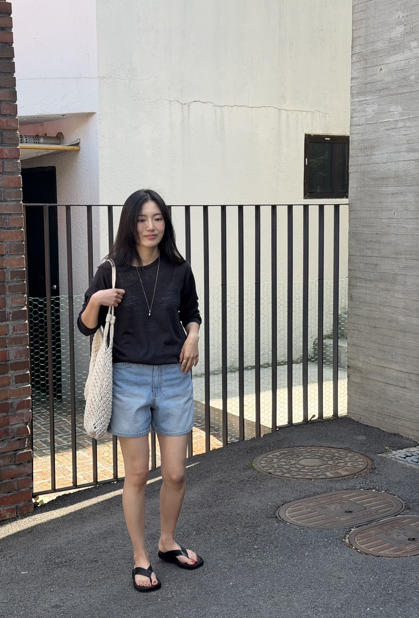 AMY GRACE-A東大門實拍女裝新款時尚熱賣推薦針織衫亞麻AMY GRACE-A針織衫