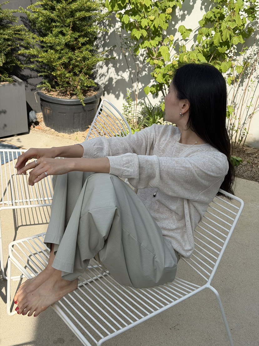 AMY GRACE-A東大門實拍女裝新款時尚熱賣推薦針織衫亞麻AMY GRACE-A針織衫