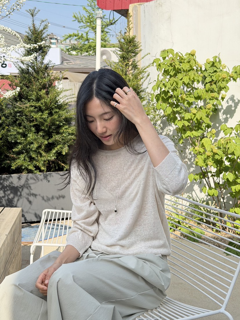 AMY GRACE-A東大門實拍女裝新款時尚熱賣推薦針織衫亞麻AMY GRACE-A針織衫