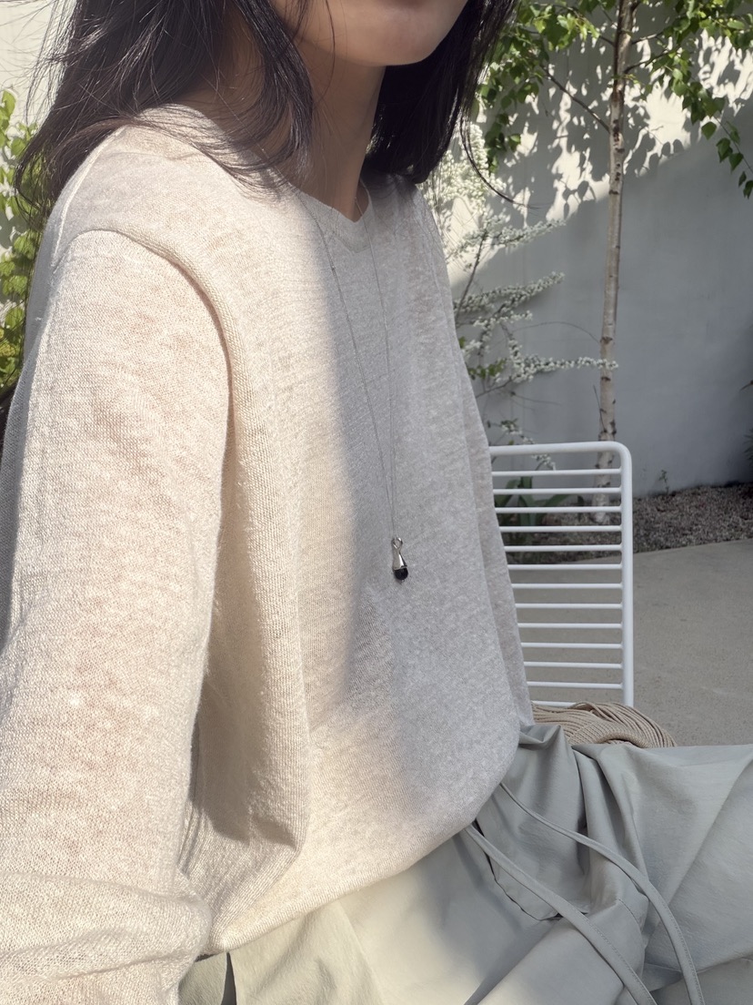 AMY GRACE-A東大門實拍女裝新款時尚熱賣推薦針織衫亞麻AMY GRACE-A針織衫