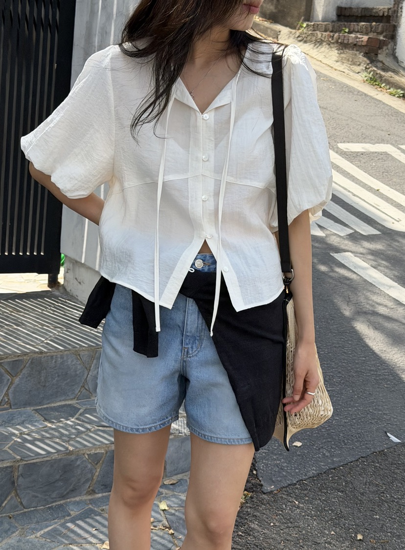 AMY GRACE-A東大門直郵女士新款熱賣26春夏真品襯衫蕾絲衫AMY GRACE-A襯衫/蕾絲衫