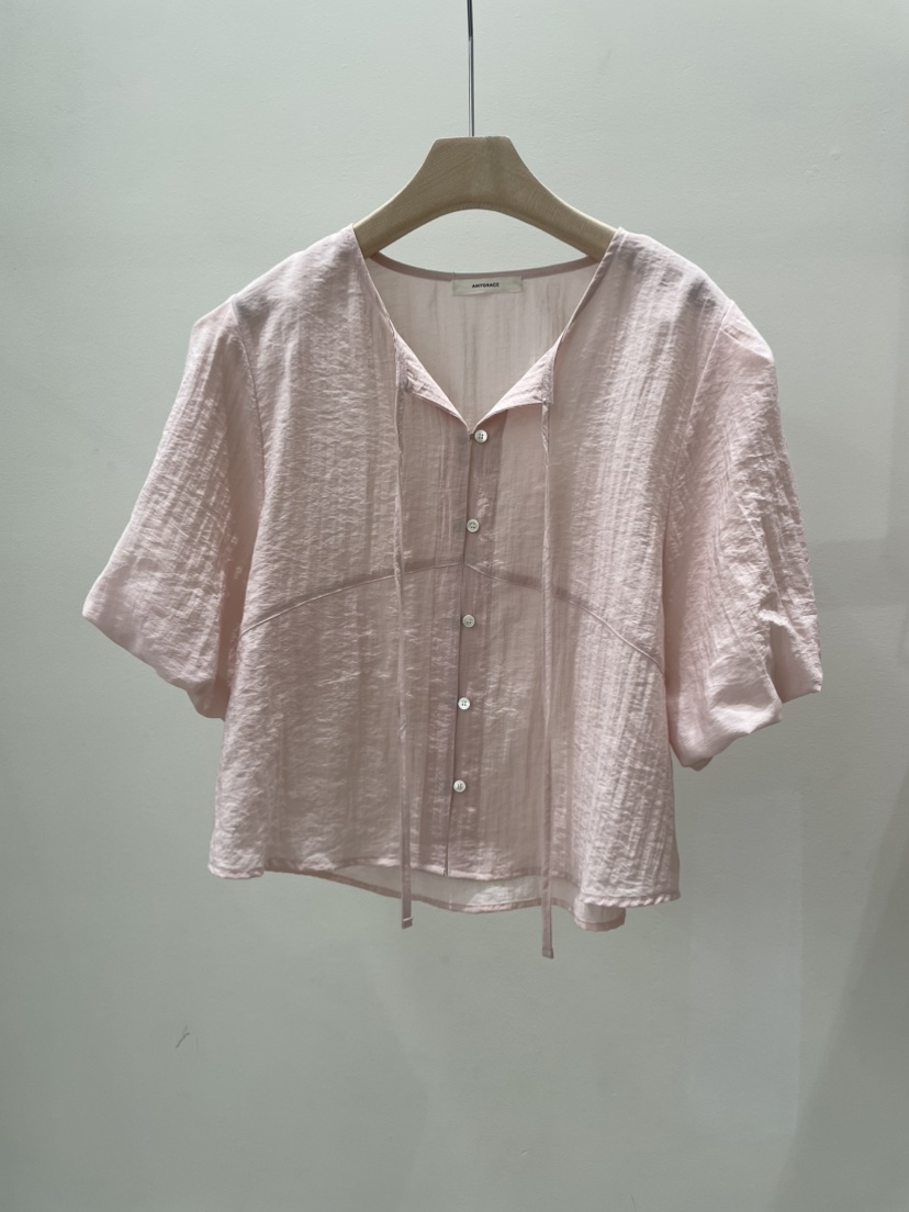 AMY GRACE-A東大門直郵女士新款熱賣26春夏真品襯衫蕾絲衫AMY GRACE-A襯衫/蕾絲衫圖色2