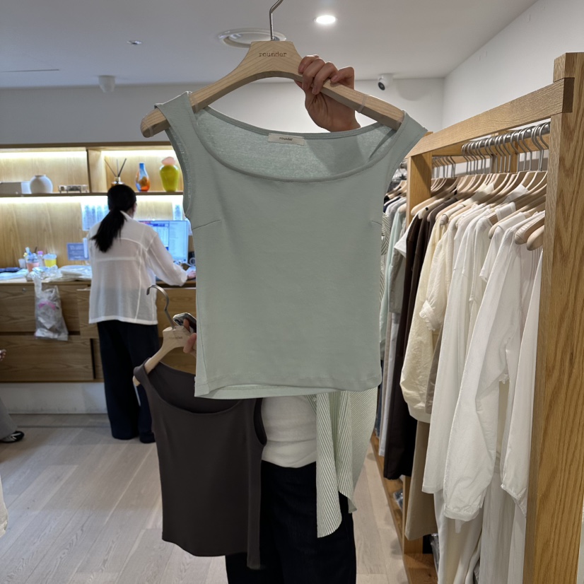 ROUNDER韓國代購女裝新品熱賣26夏季職業推薦時尚吊帶背心ROUNDER吊帶/背心圖色2