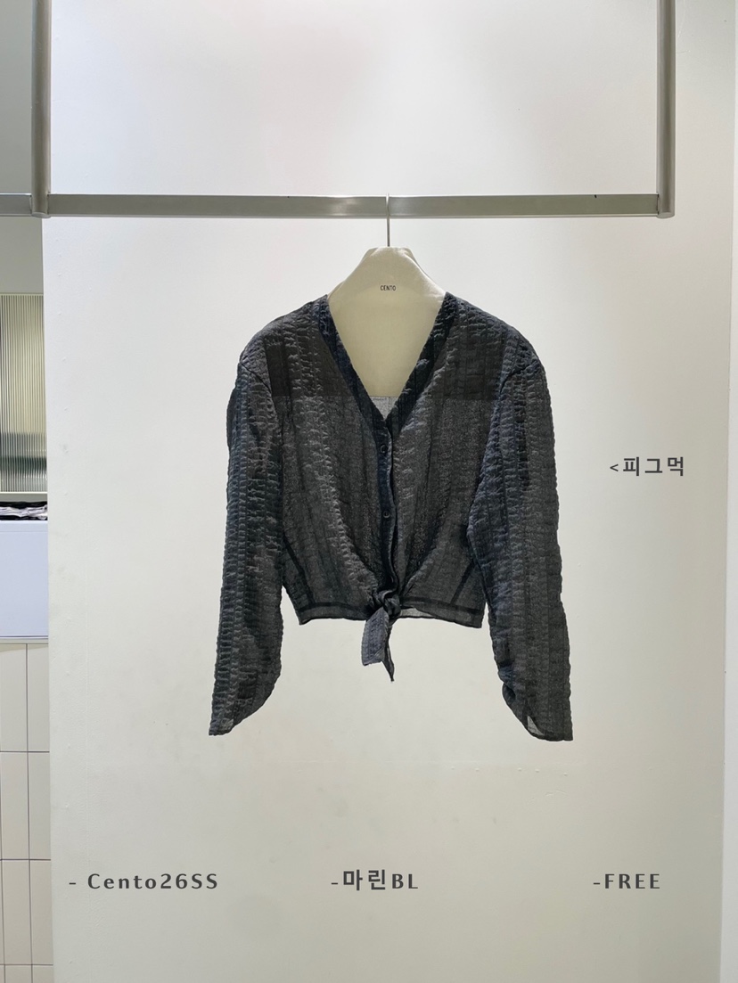 CENTO韓國東大門代購女士新品26春夏熱賣26夏季襯衫蕾絲衫CENTO襯衫/蕾絲衫圖色4墨色