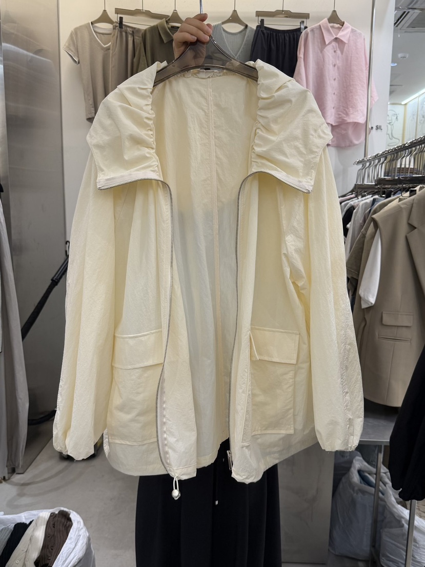 THE SIL韓國直郵女裝新品時尚26春夏26夏季夾克兜帽褶皺THE SIL/1 2ILLY夾克