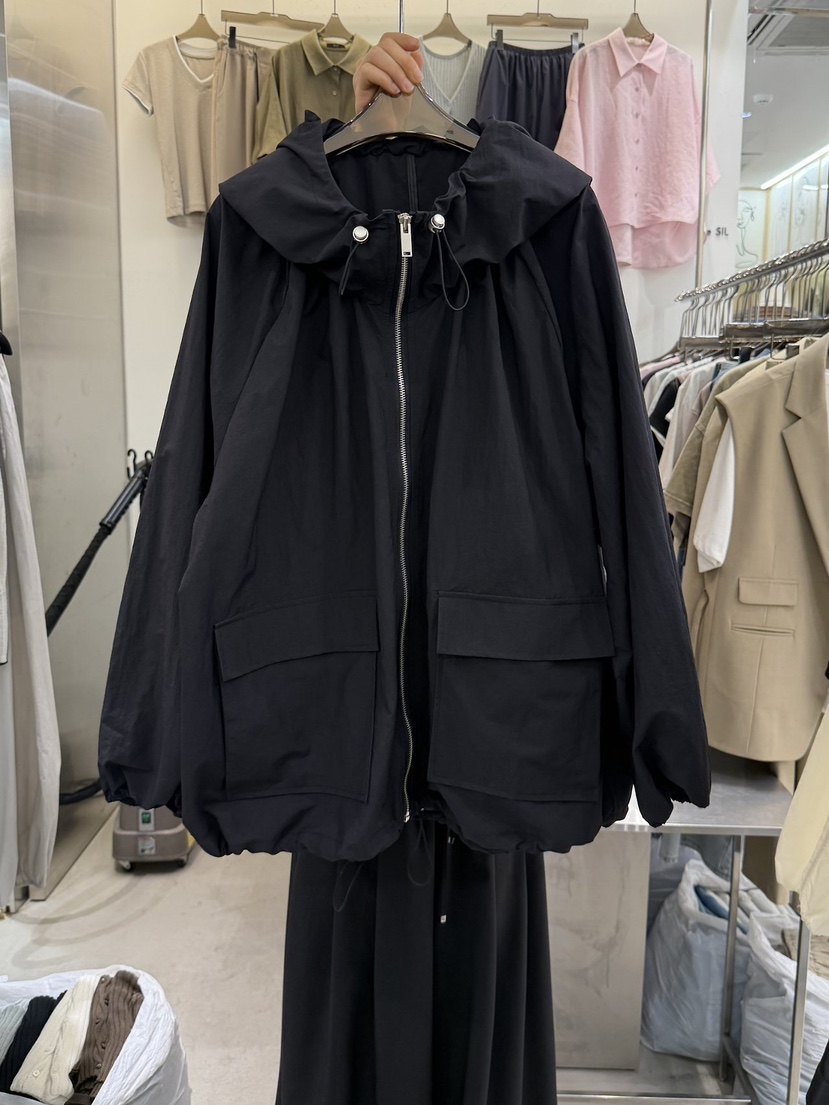 THE SIL韓國直郵女裝新品時尚26春夏26夏季夾克兜帽褶皺THE SIL/1 2ILLY夾克圖色2