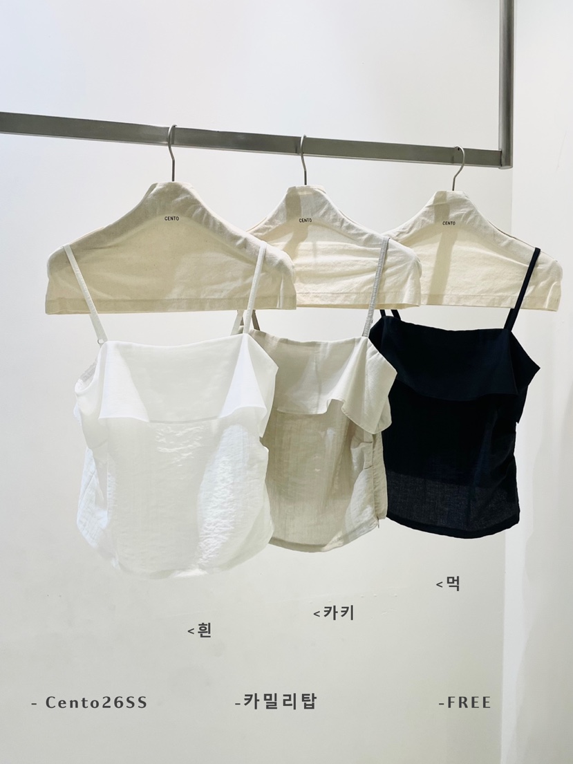 CENTO韓國直郵實拍女裝新品時尚熱賣人氣休閑26春夏吊帶背心CENTO吊帶/背心