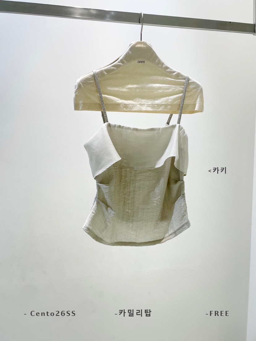 CENTO韓國直郵實拍女裝新品時尚熱賣人氣休閑26春夏吊帶背心CENTO吊帶/背心圖色2