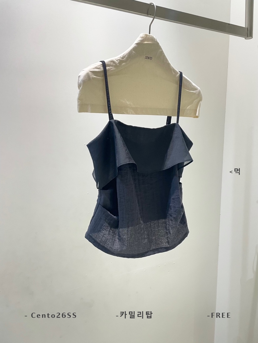 CENTO韓國直郵實拍女裝新品時尚熱賣人氣休閑26春夏吊帶背心CENTO吊帶/背心圖色3