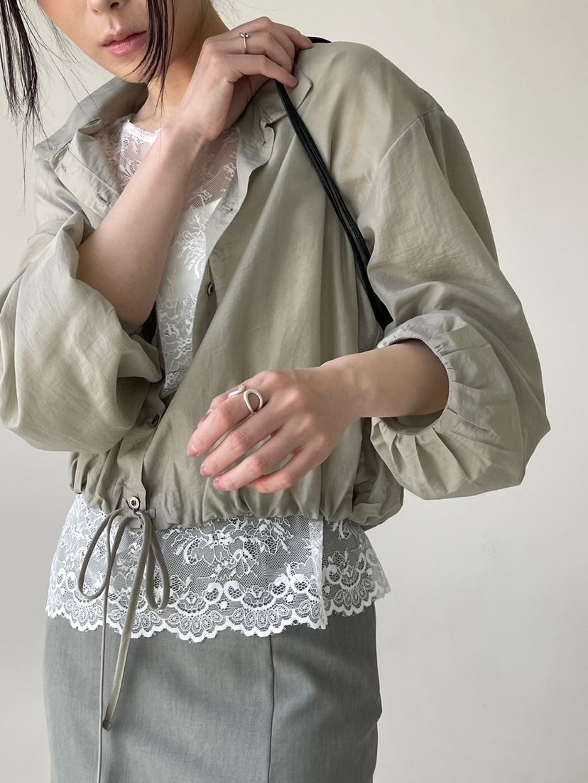 CENTO韓國直郵女士新款人氣時尚推薦休閑職業襯衫蕾絲衫高領CENTO襯衫/蕾絲衫